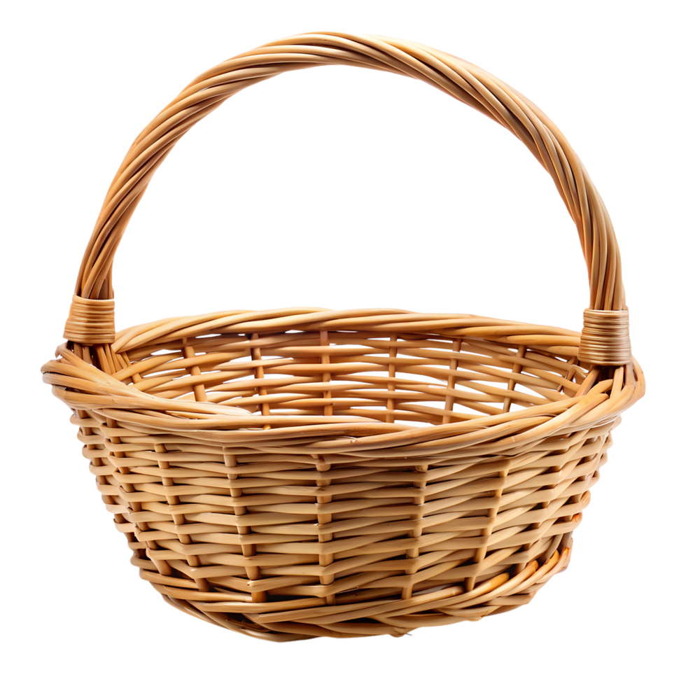 empty wicker basket png