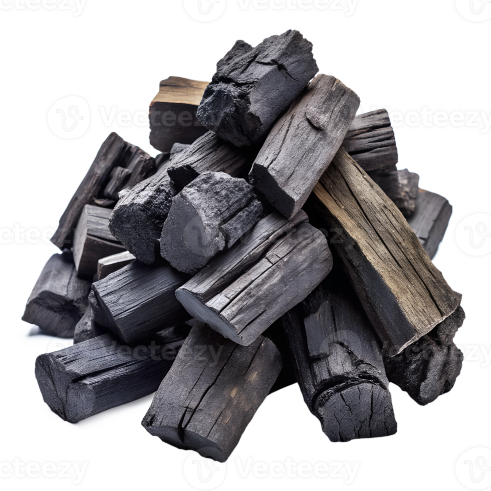 pile of natural charcoal png