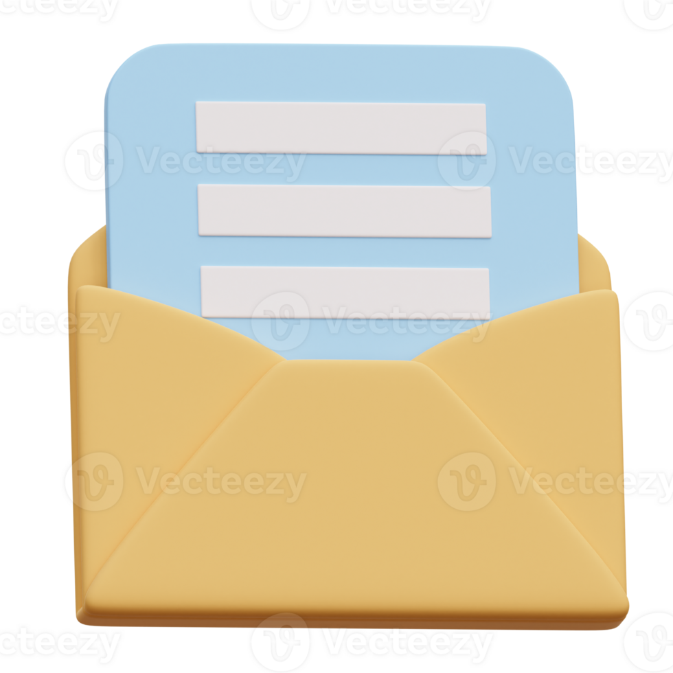Mail 3D Icon Illustration png