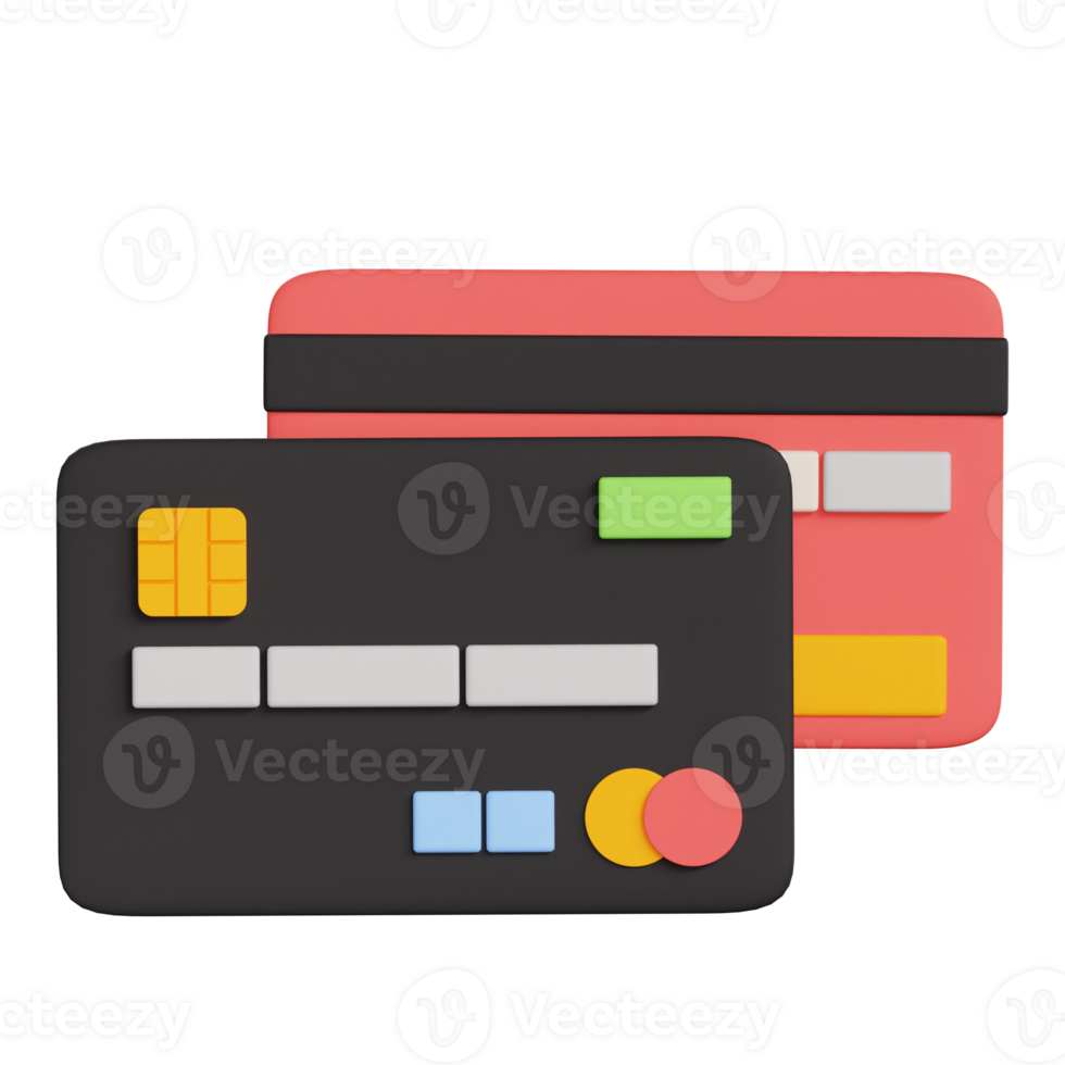 3D Credit Card Icon Illustration png