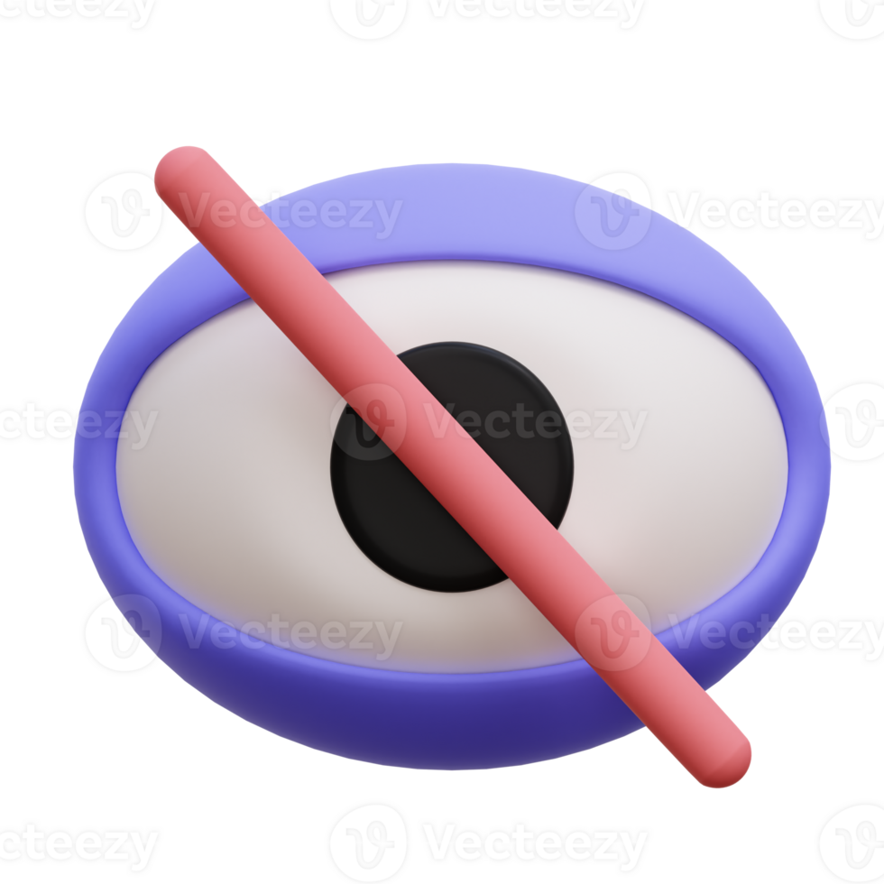 Hide 3D Icon Illustration png