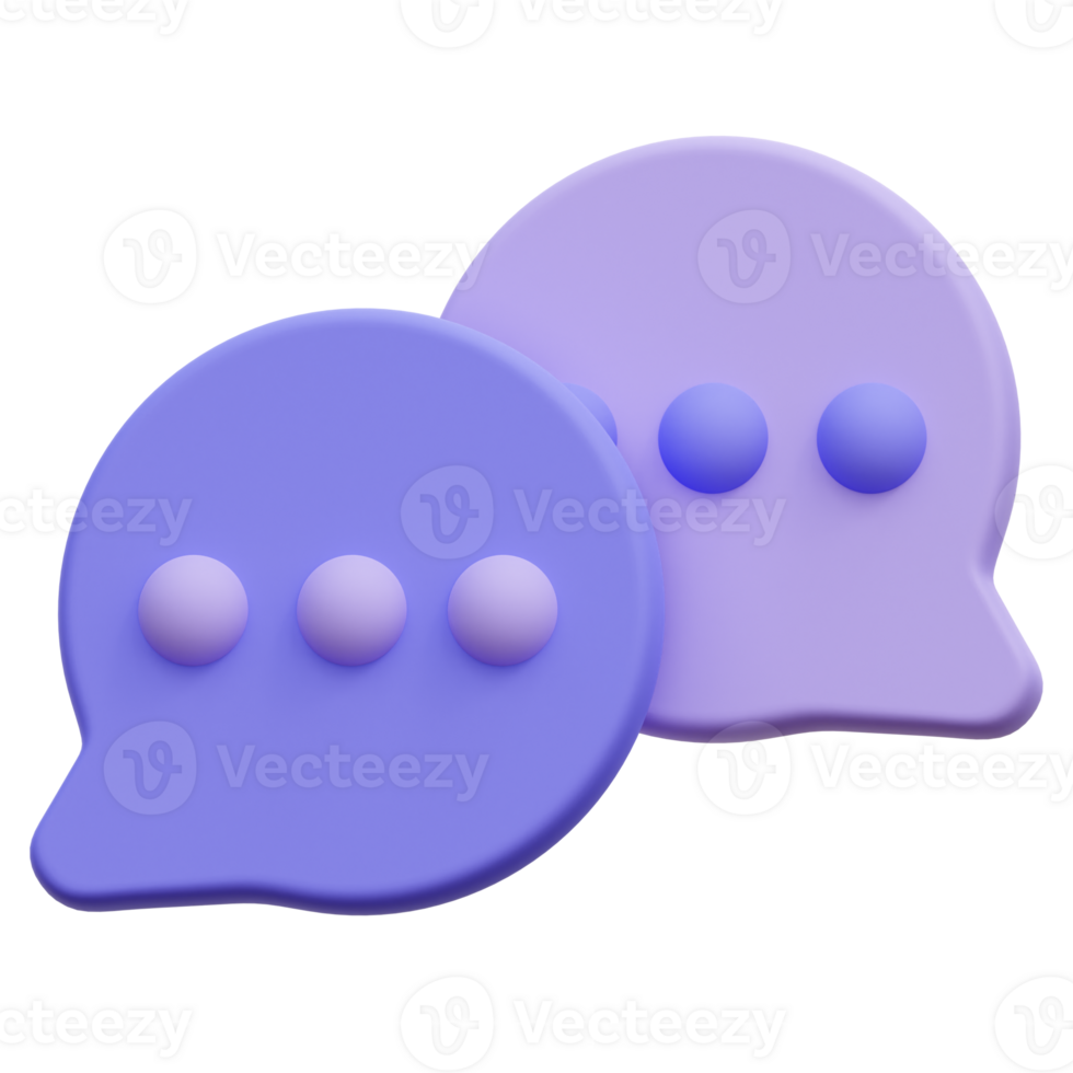 Chat Message 3D Icon Illustration png