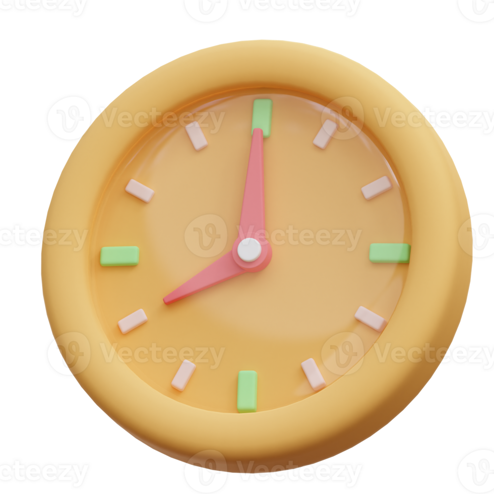Clock 3D Icon Illustration png