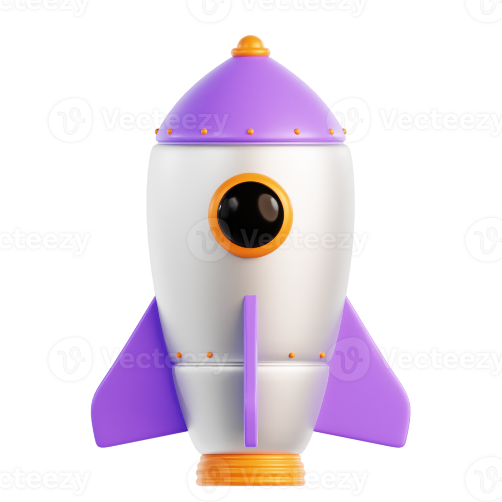 Rocket 3D Icon Illustration png