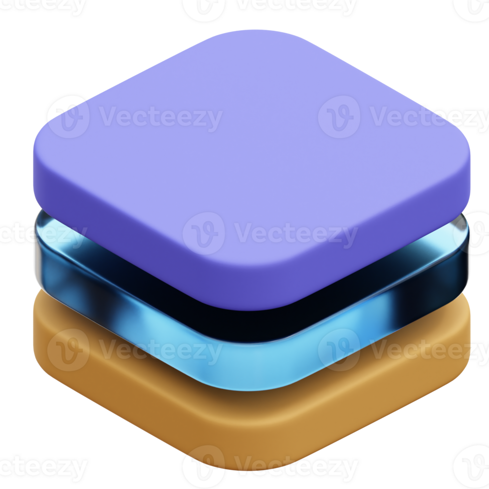 Layers 3D Icon Illustration png