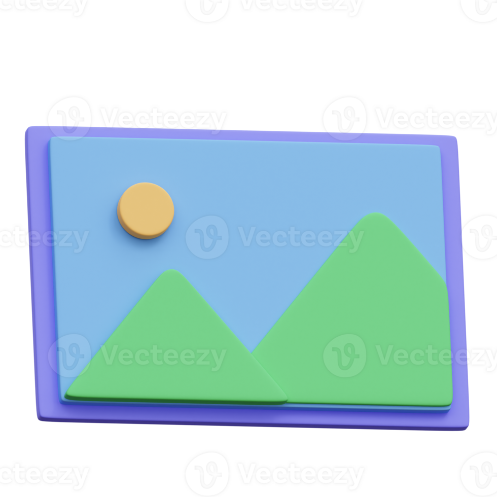 Image 3D Icon Illustration png