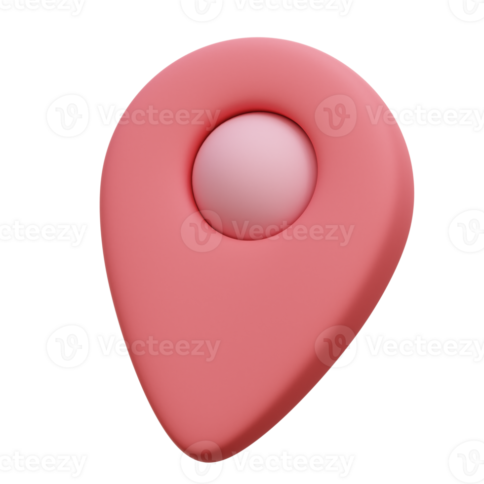 Location Pin 3D Icon Illustration png