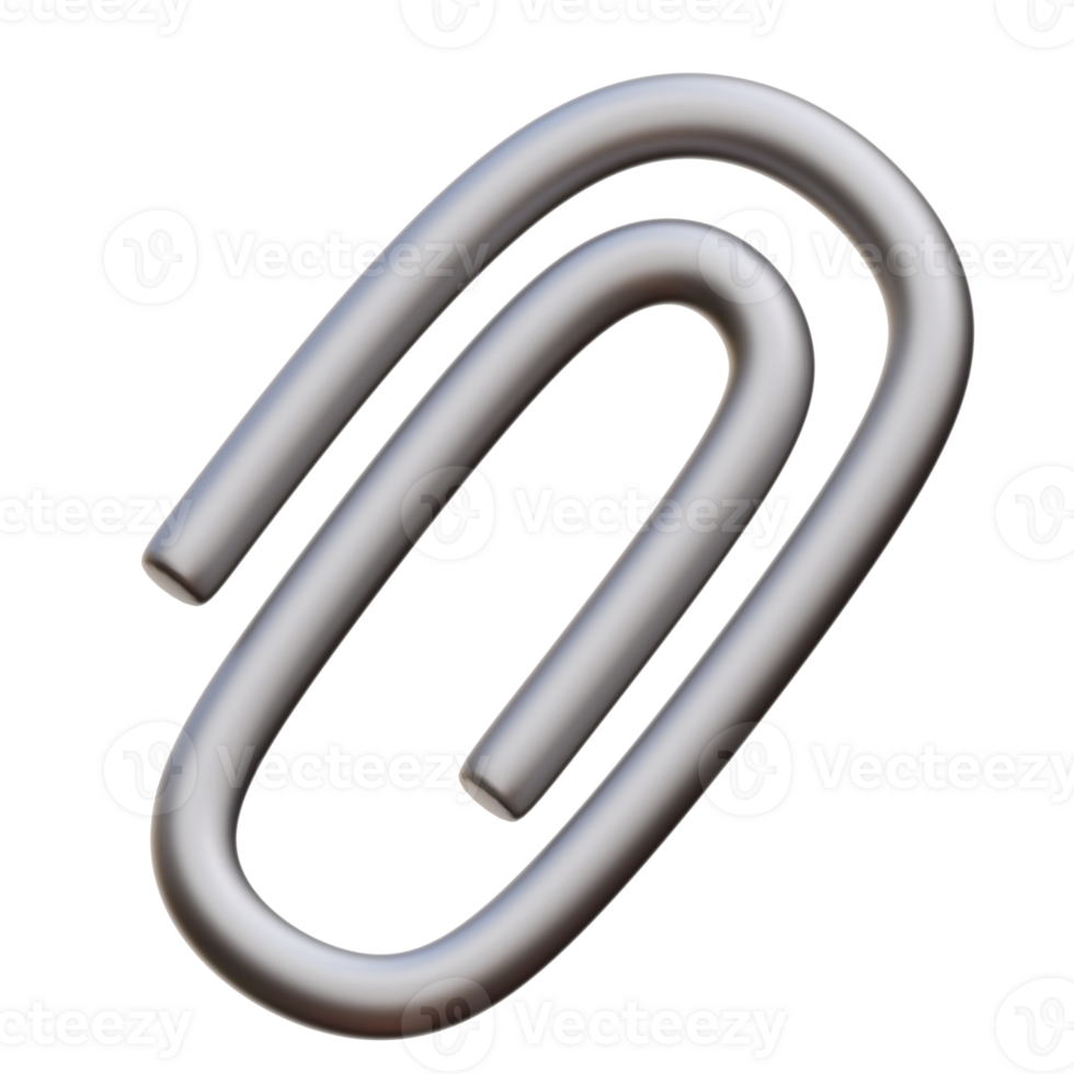 Paper Clip 3D Icon Illustration png