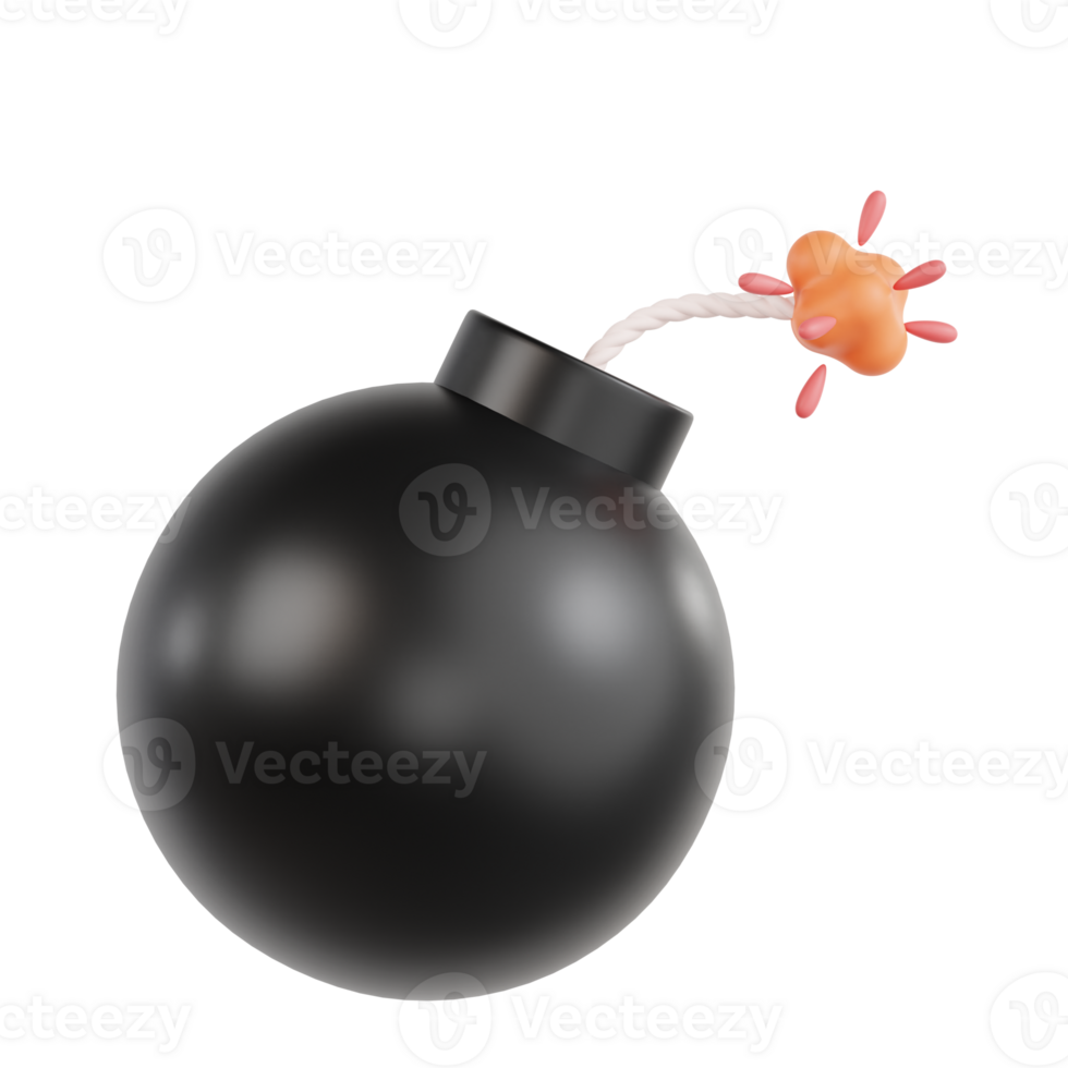 Bomb 3D Icon Illustration png