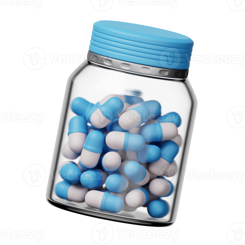 Medicine Jar 3D Icon Illustration png