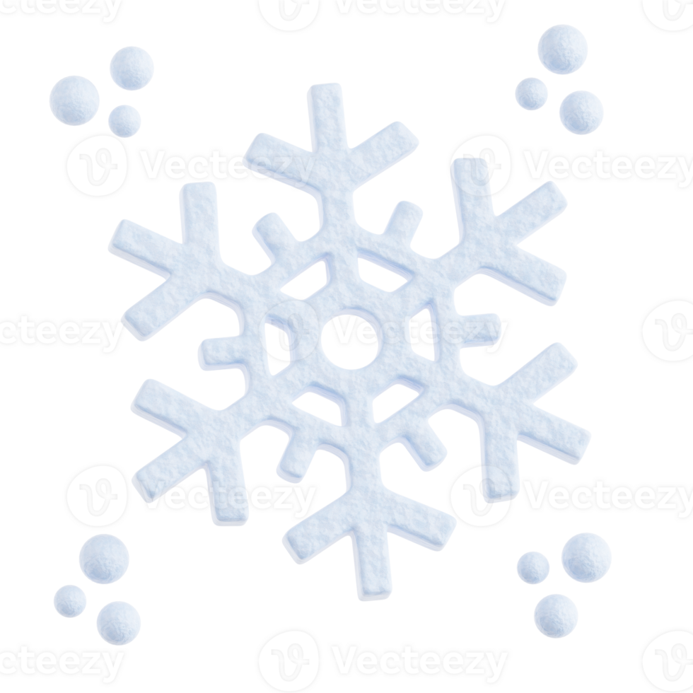 Snowflakes 3D Icon Illustration png