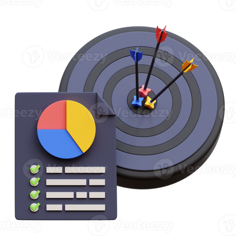 Business Target 3D Illustration png