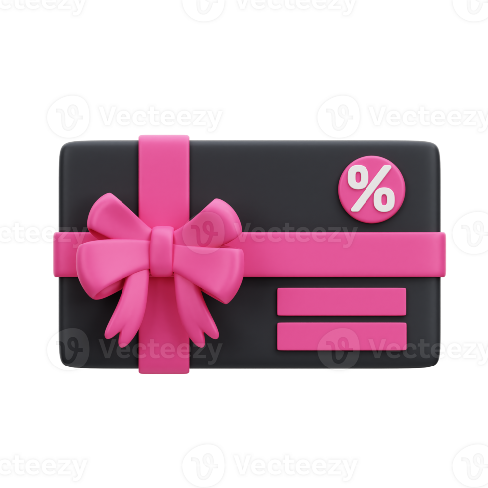 Black Friday Gift Card 3D Icon Illustration png