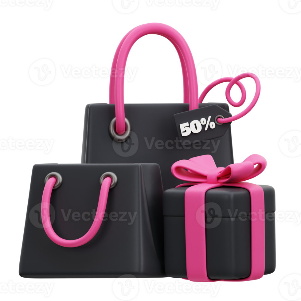 Shopping 3D Icon Illustration png