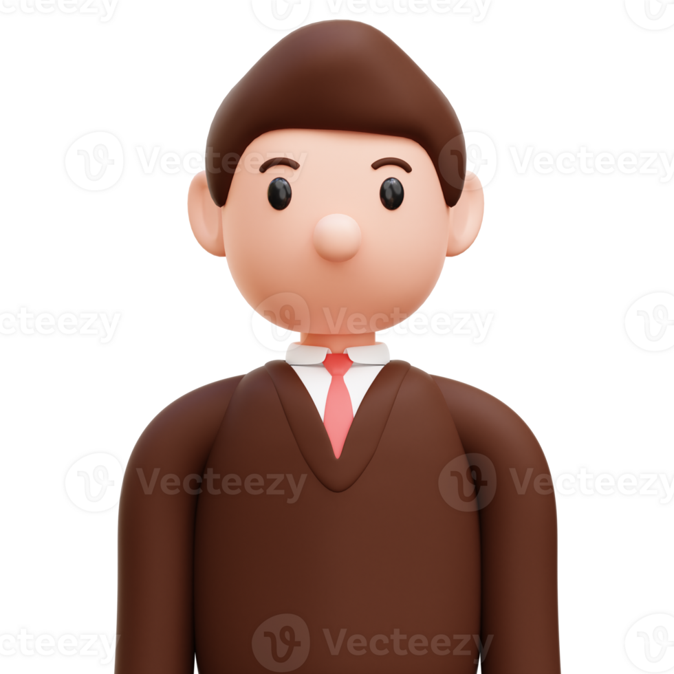 Office Worker 3D Illustration png