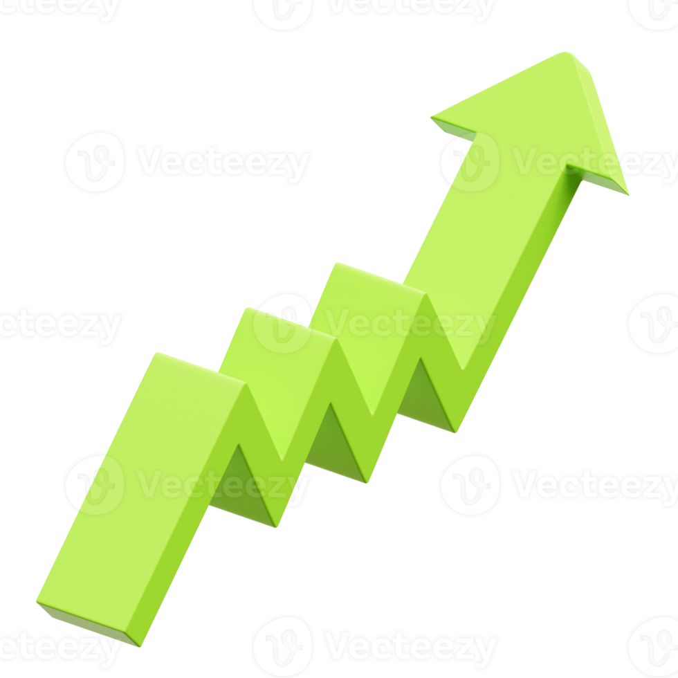 Growth Arrow 3D Illustration png