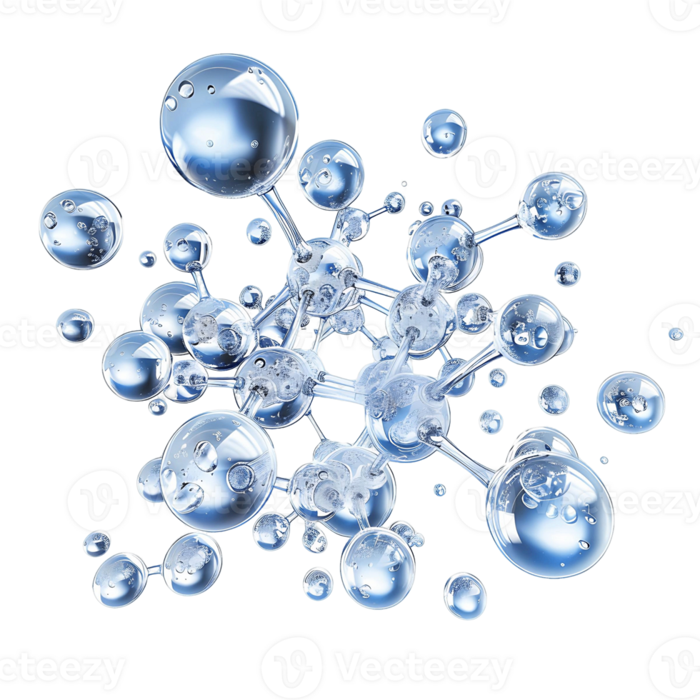 Molecule and Water Bubble for Creative Projects png