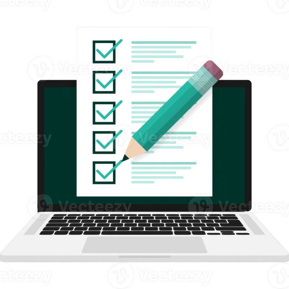 Line survey laptop in flat style green background. icon. flat. Line icon. Computer screen. png