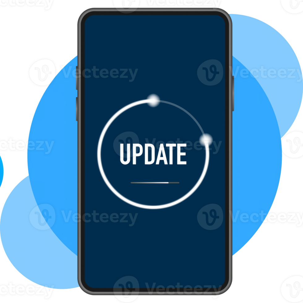 Data update or synchronize with bar process. Update on laptop and smartphone. png