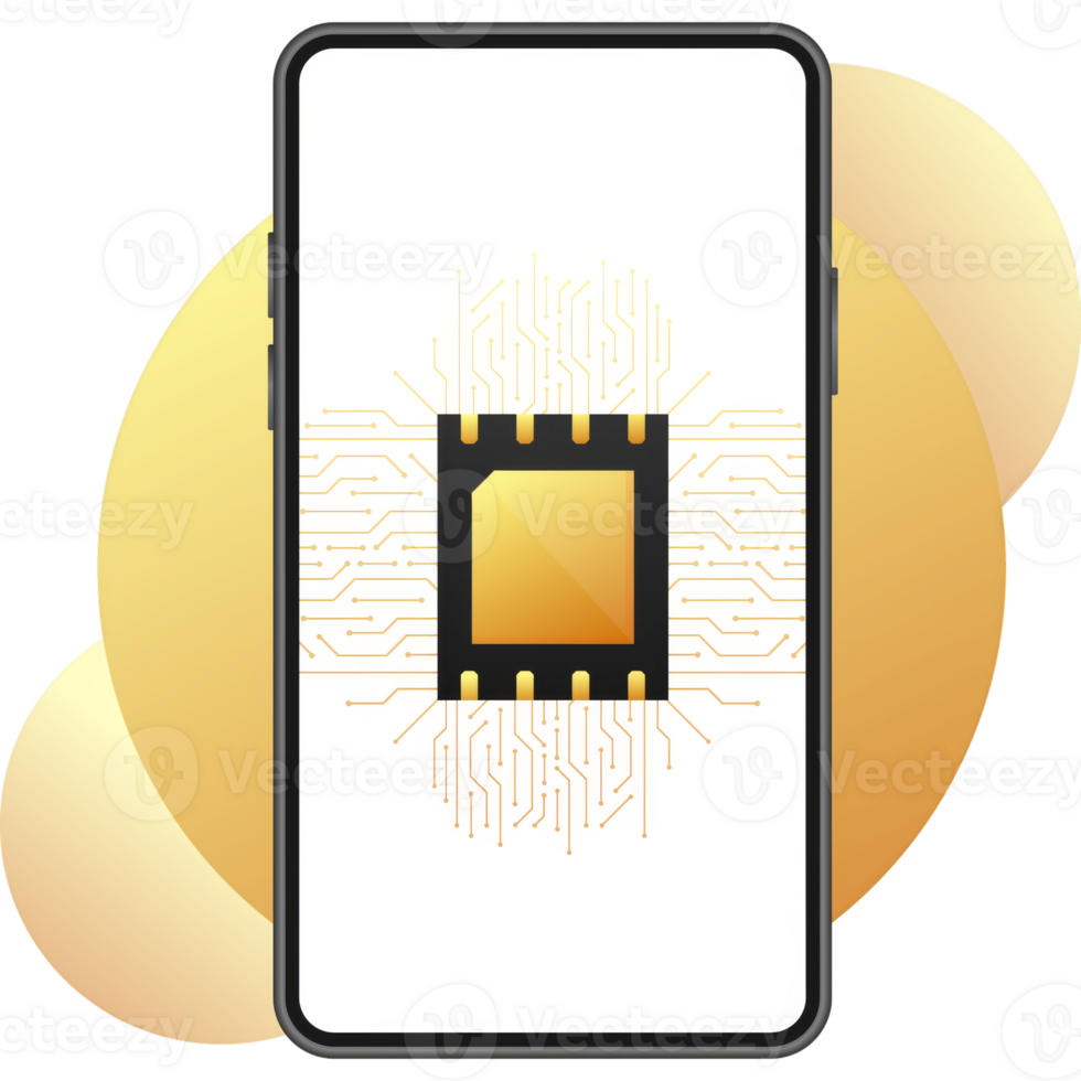 Digital e sim chip motherboard digital chip. Modern icon. White background. template. Communication icon symbol. png
