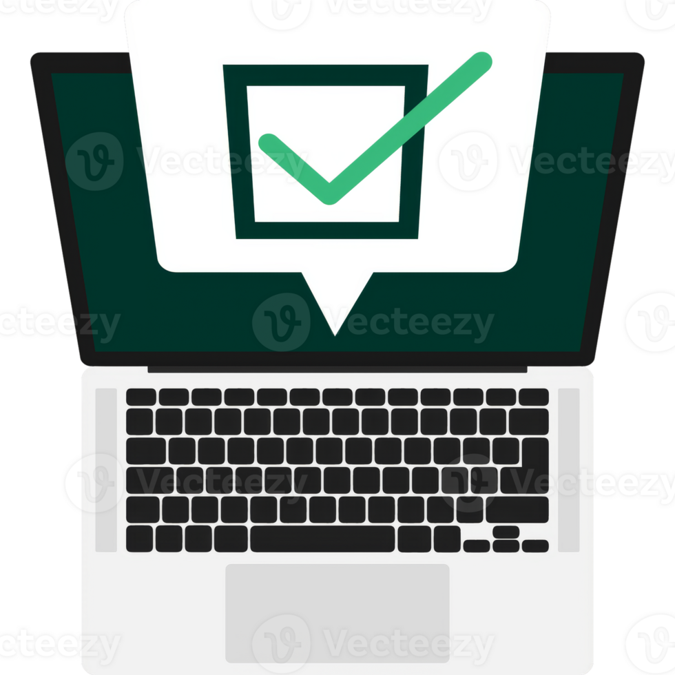 Line survey laptop in flat style green background. icon. flat. Line icon. Computer screen. png