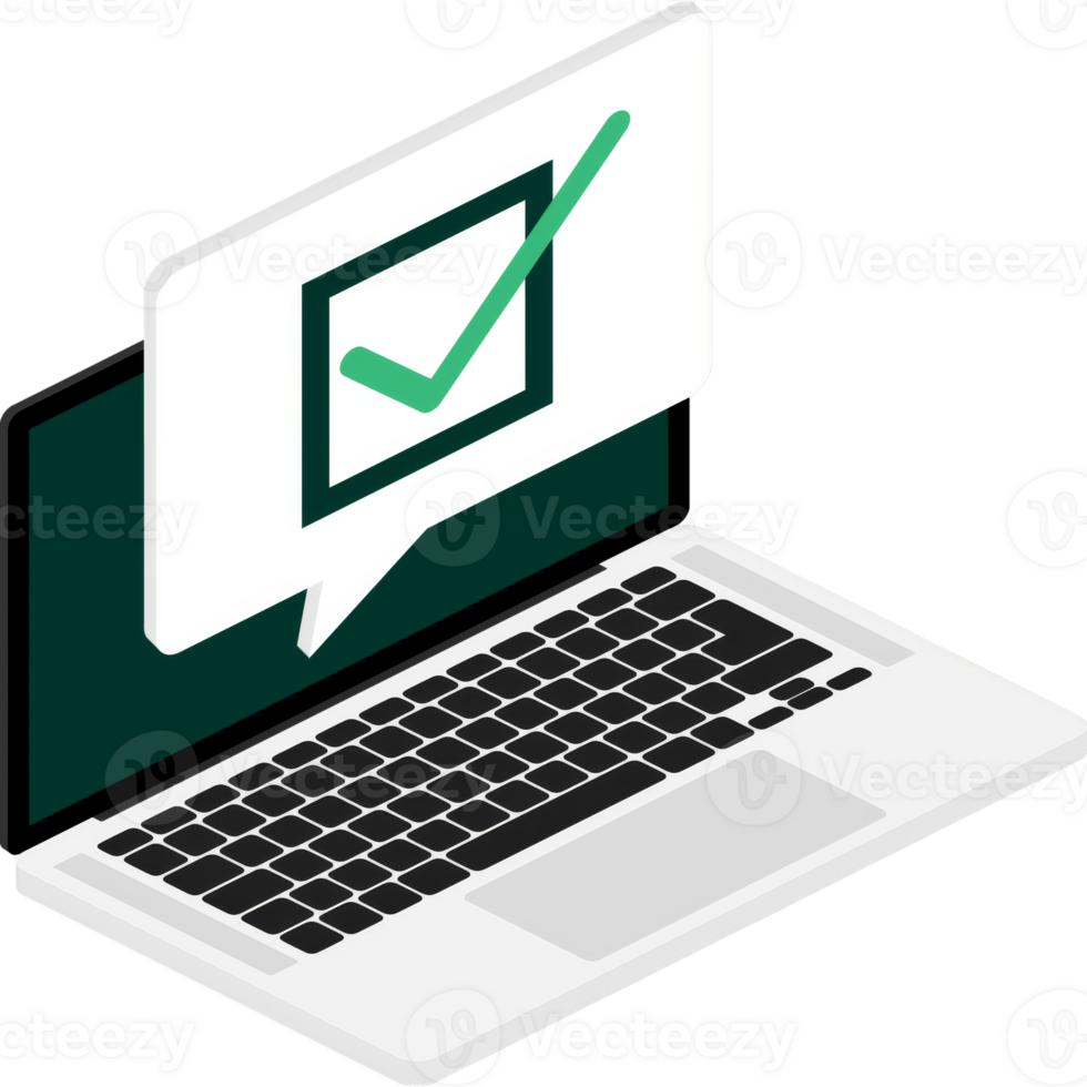 Line survey laptop in flat style green background. icon. flat. Line icon. Computer screen. png