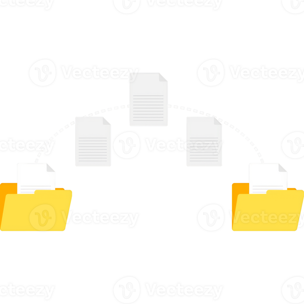 Modern flat icon with file transfer on white background. Document icon . Isometric . png
