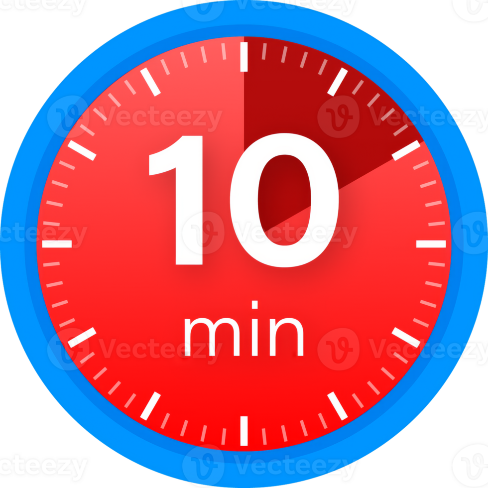 The 10 minutes, stopwatch icon. Stopwatch icon in flat style on a white background. stock illustration. png