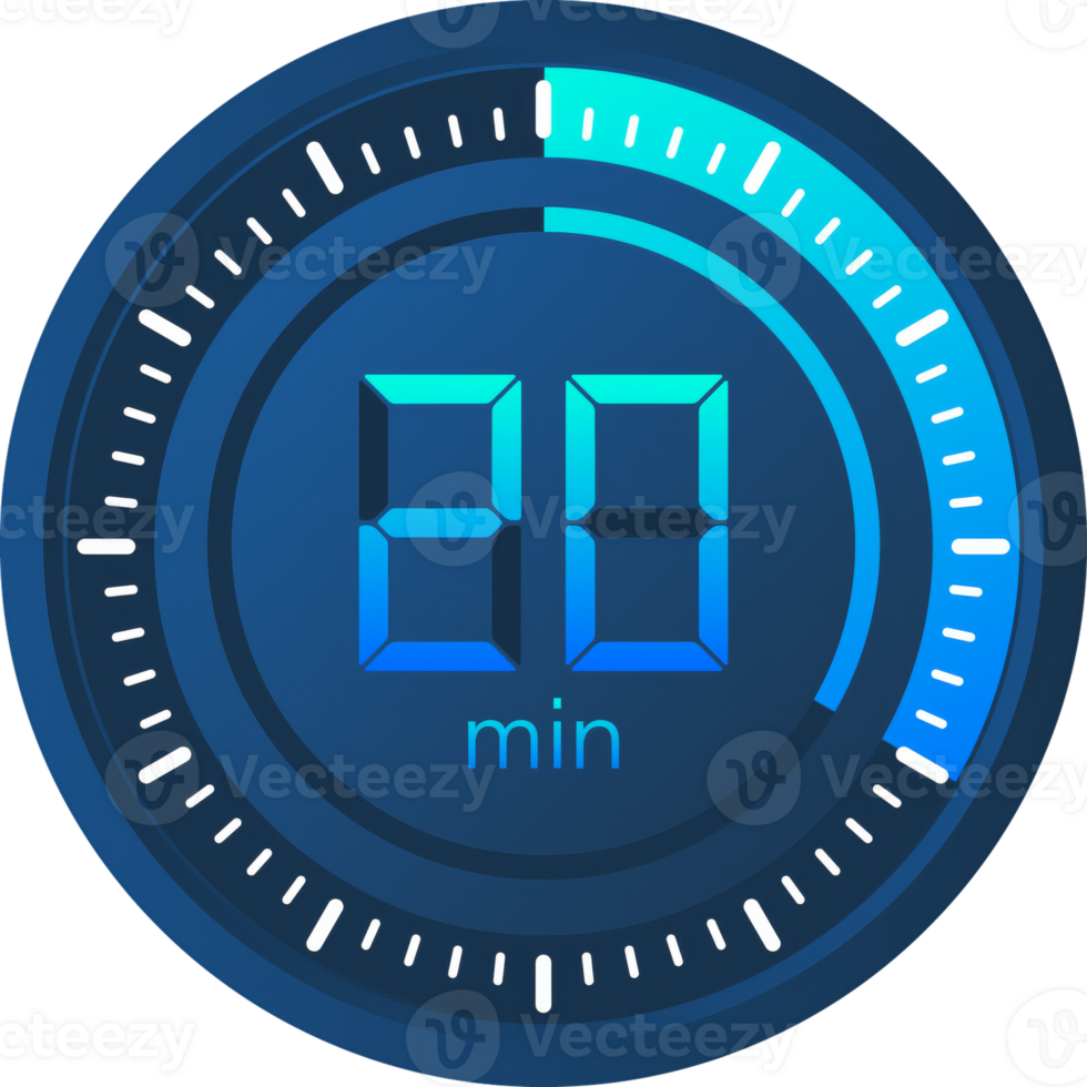 The 20 minutes, stopwatch icon. Stopwatch icon in flat style on a white background. stock illustration. png