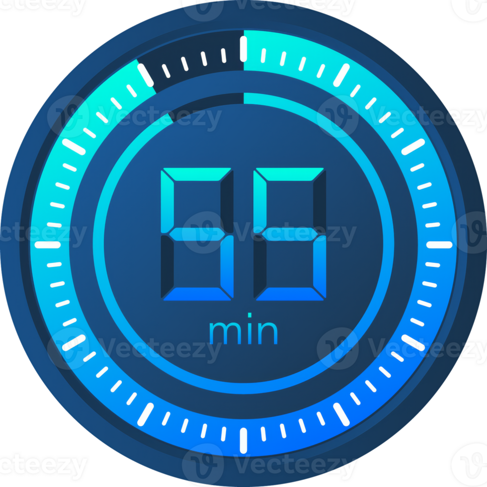 The 55 minutes, stopwatch icon. Stopwatch icon in flat style on a white background. stock illustration. png