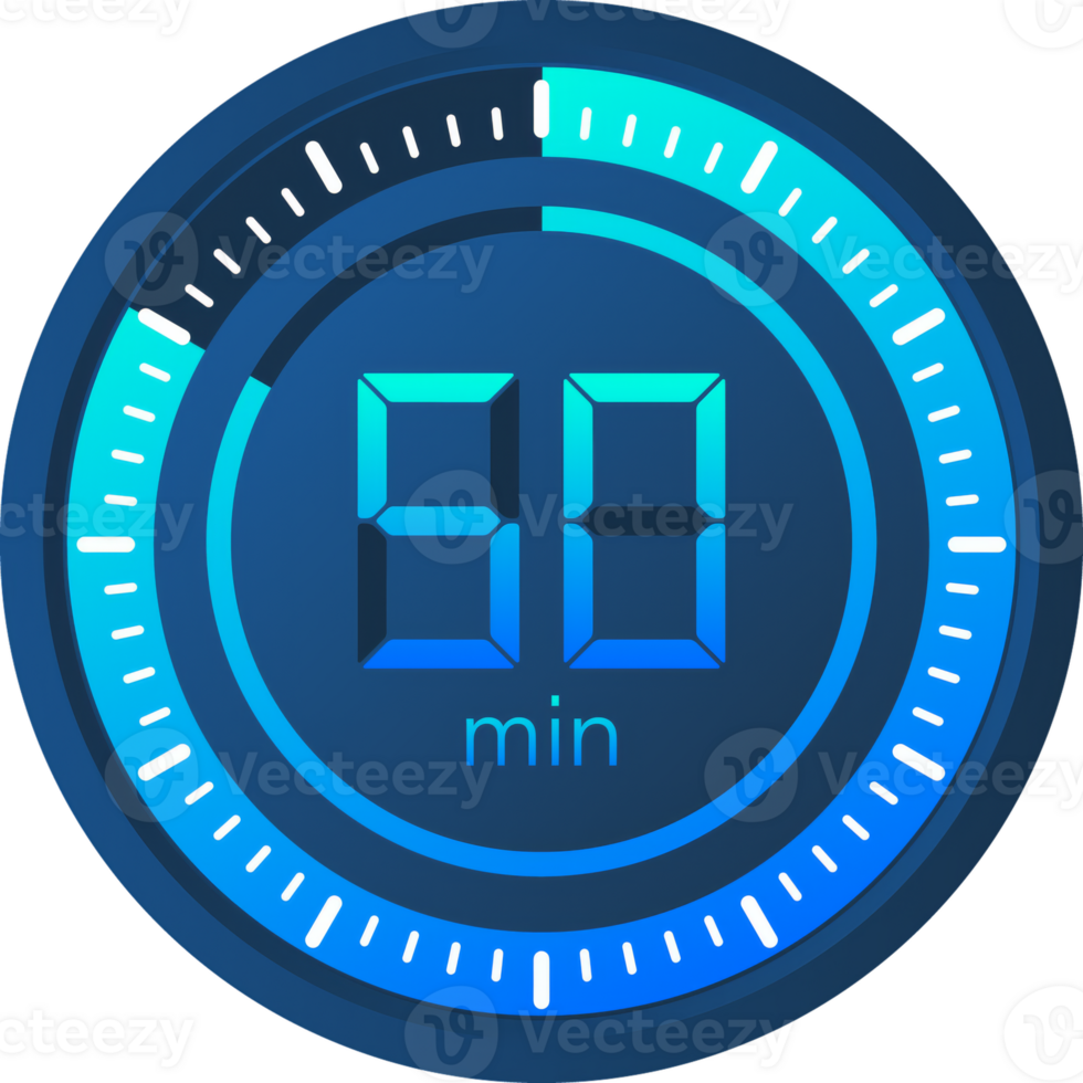 The 50 minutes, stopwatch icon. Stopwatch icon in flat style on a white background. stock illustration. png