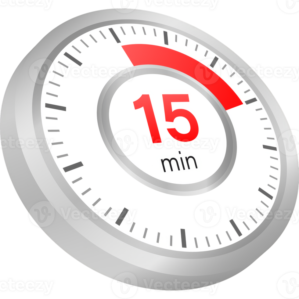 The 15 minutes, stopwatch icon. Stopwatch icon in flat style on a white background. stock illustration. png
