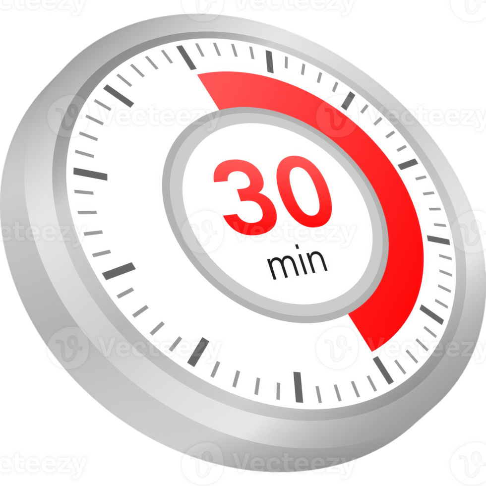 The 30 minutes, stopwatch icon. Stopwatch icon in flat style on a white background. stock illustration. png
