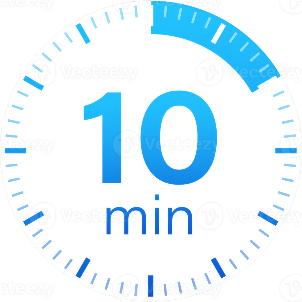 The 10 minutes, stopwatch icon. Stopwatch icon in flat style on a white background. stock illustration. png