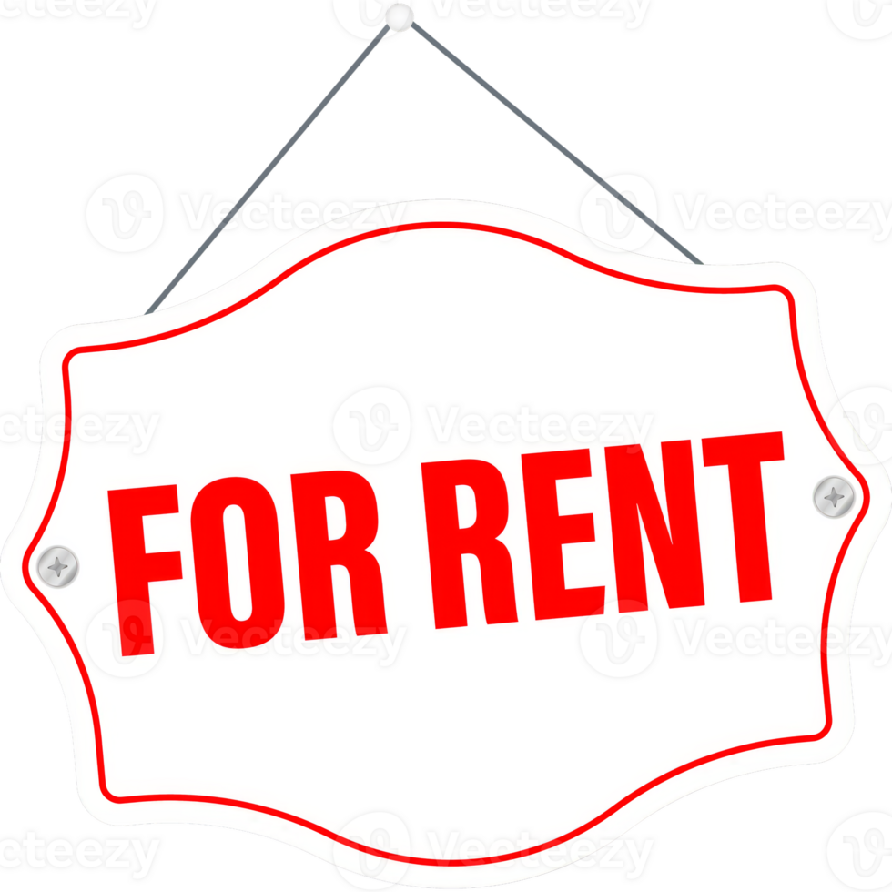 For rent sign. Isolated illustration. illustration design. Design element. png