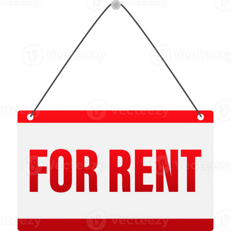 For rent sign. Isolated illustration. illustration design. Design element. png