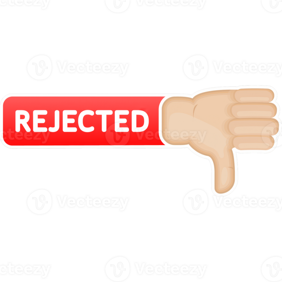 Approved and Rejected banner. Positive feedback concept. Flat banner. illustration png