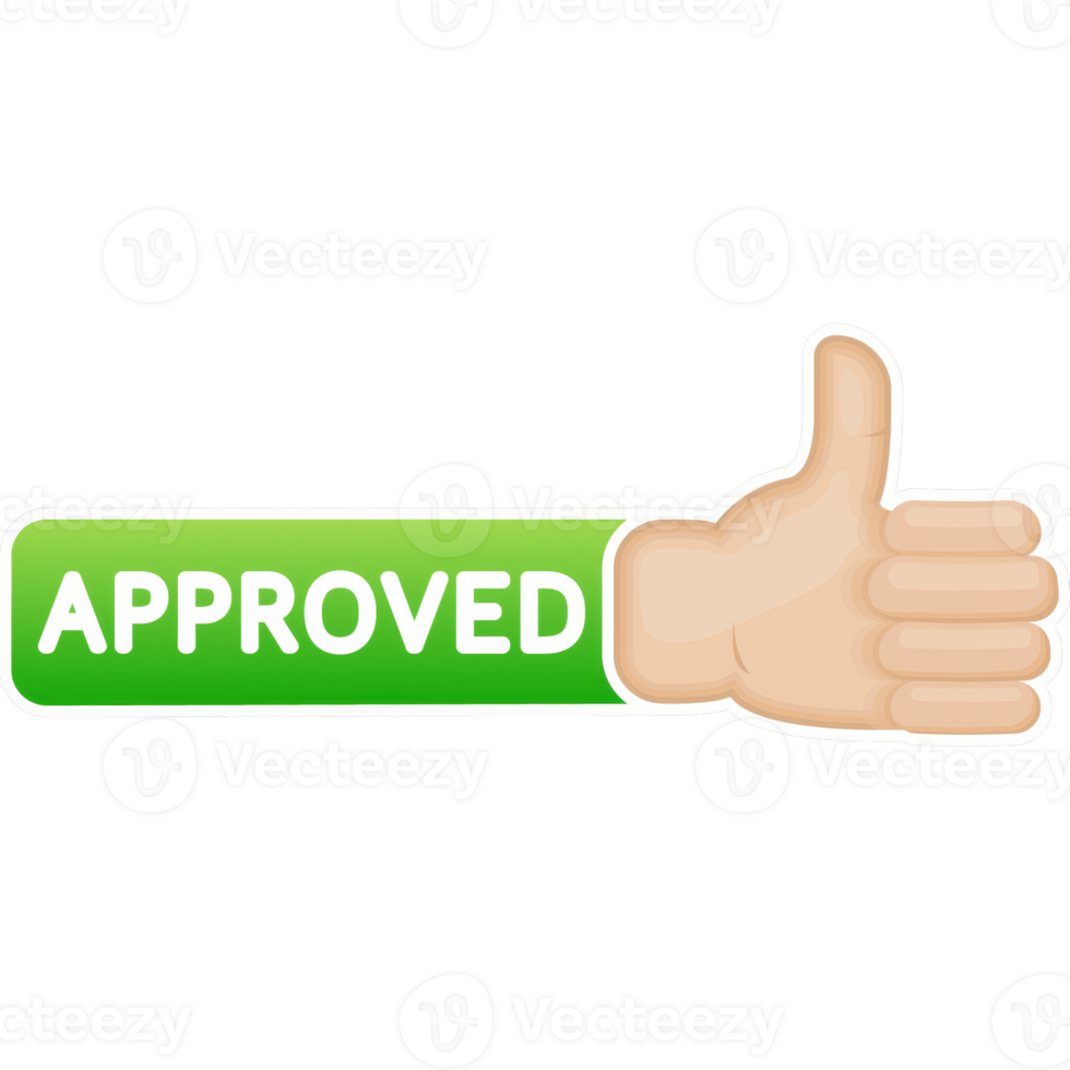 Approved and Rejected banner. Positive feedback concept. Flat banner. illustration png
