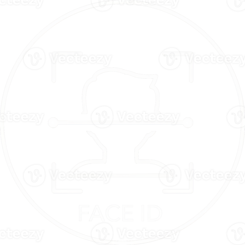 Face recognition, great design for any purposes. Protection icon . Personal protection png