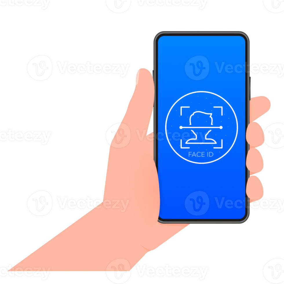 Face recognition, great design for any purposes. Protection icon . Personal protection png