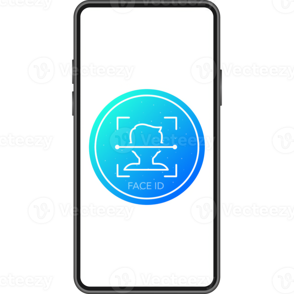 Face recognition, great design for any purposes. Protection icon . Personal protection png