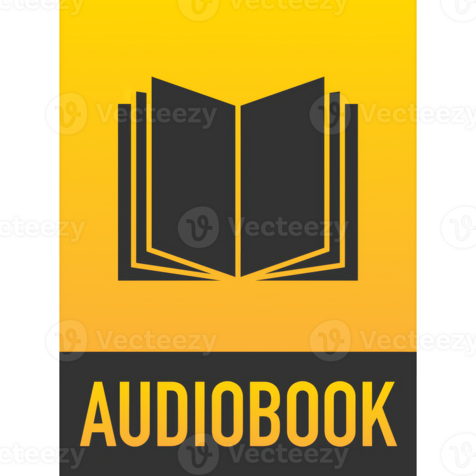 Audio book in flat style on white background. isometric design png