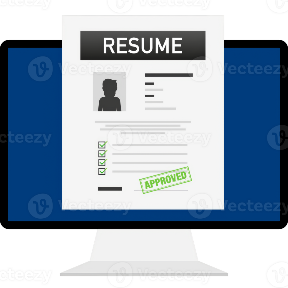 Resume flat. Business management. Document icon illustration png