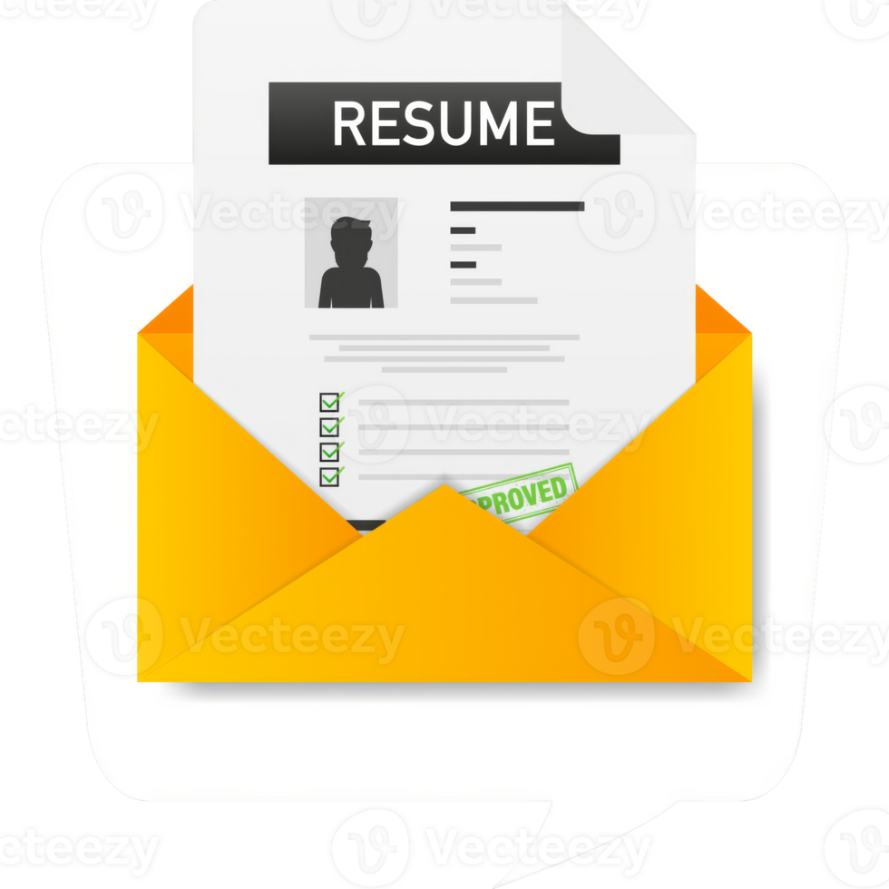 Resume flat. Business management. Document icon illustration png
