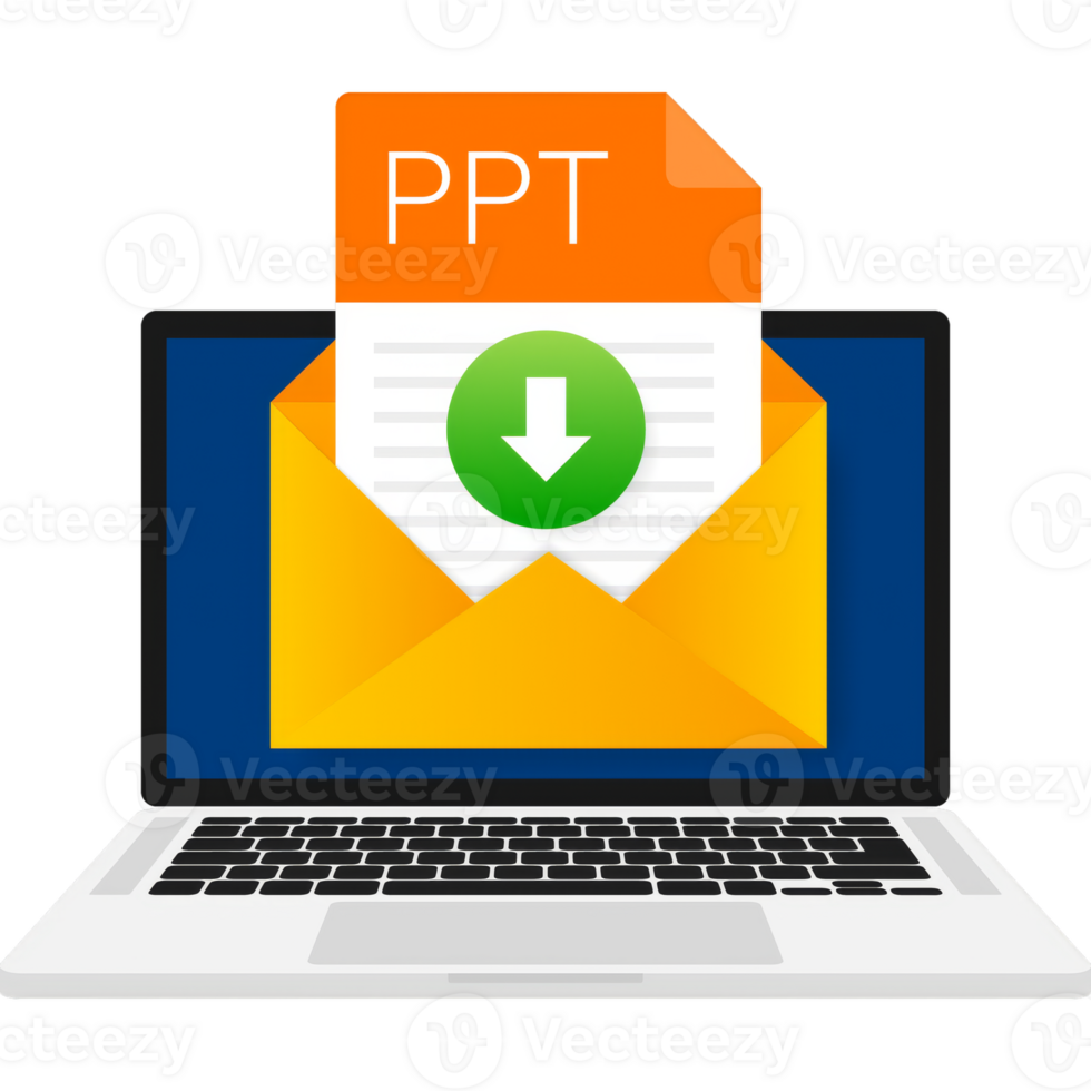 PPT file icon. Spreadsheet document type. Modern flat design graphic illustration. PPT icon png