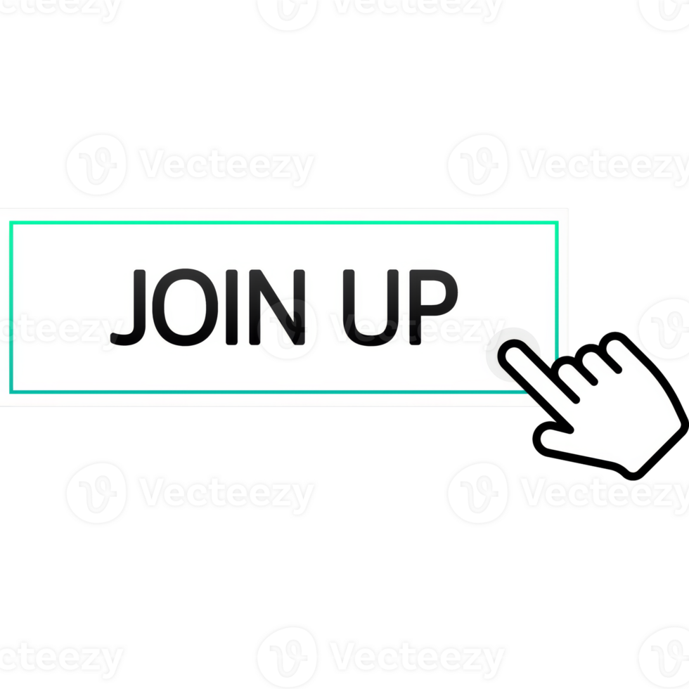 Button join up for banner design. Computer mouse click. banner png