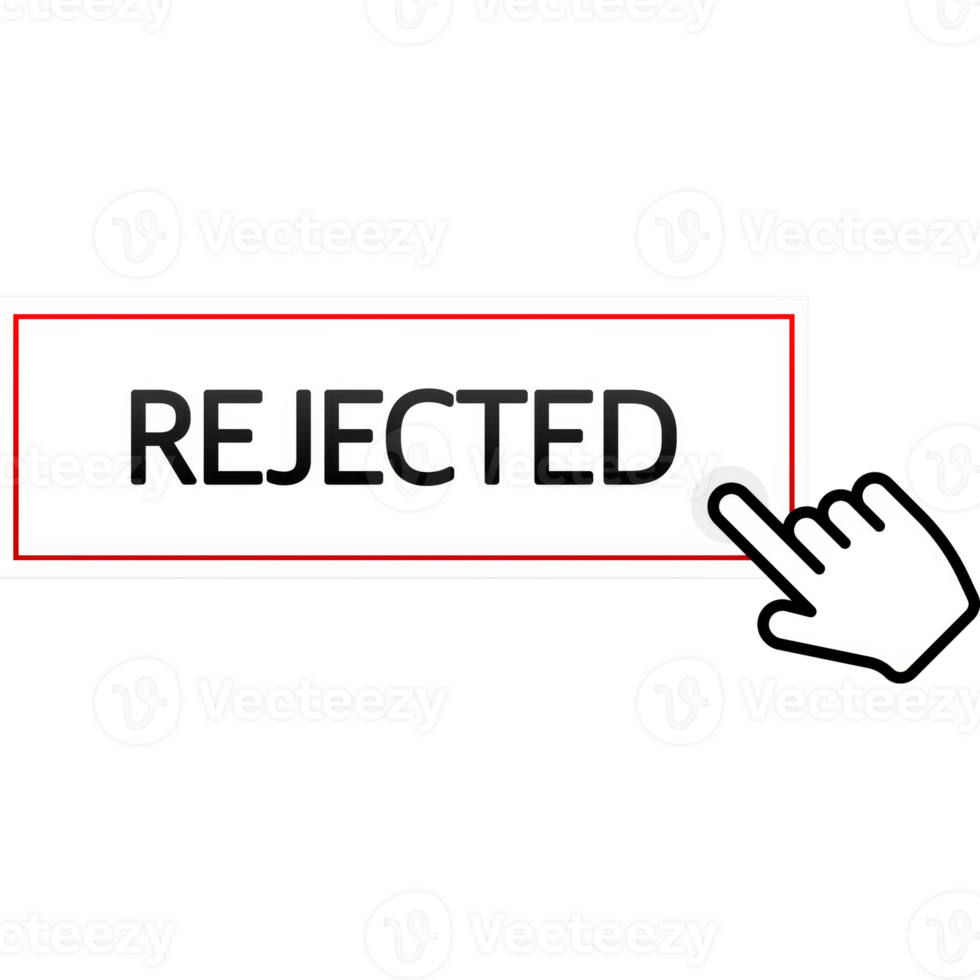 Rejected sign , great design for any purposes. Cross mark. Business concept. business png