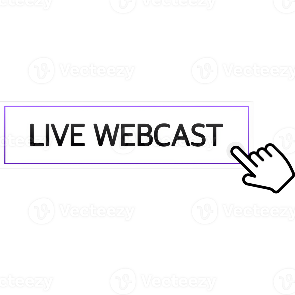 Live Webcast flat Button, icon. design. Live Webcast banner png