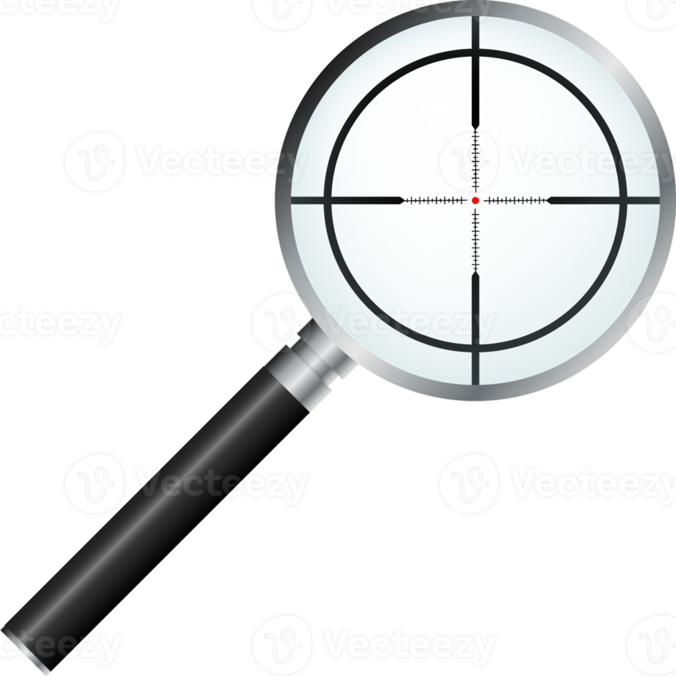 Magnifying glass. With Gradient Mesh. illustration png