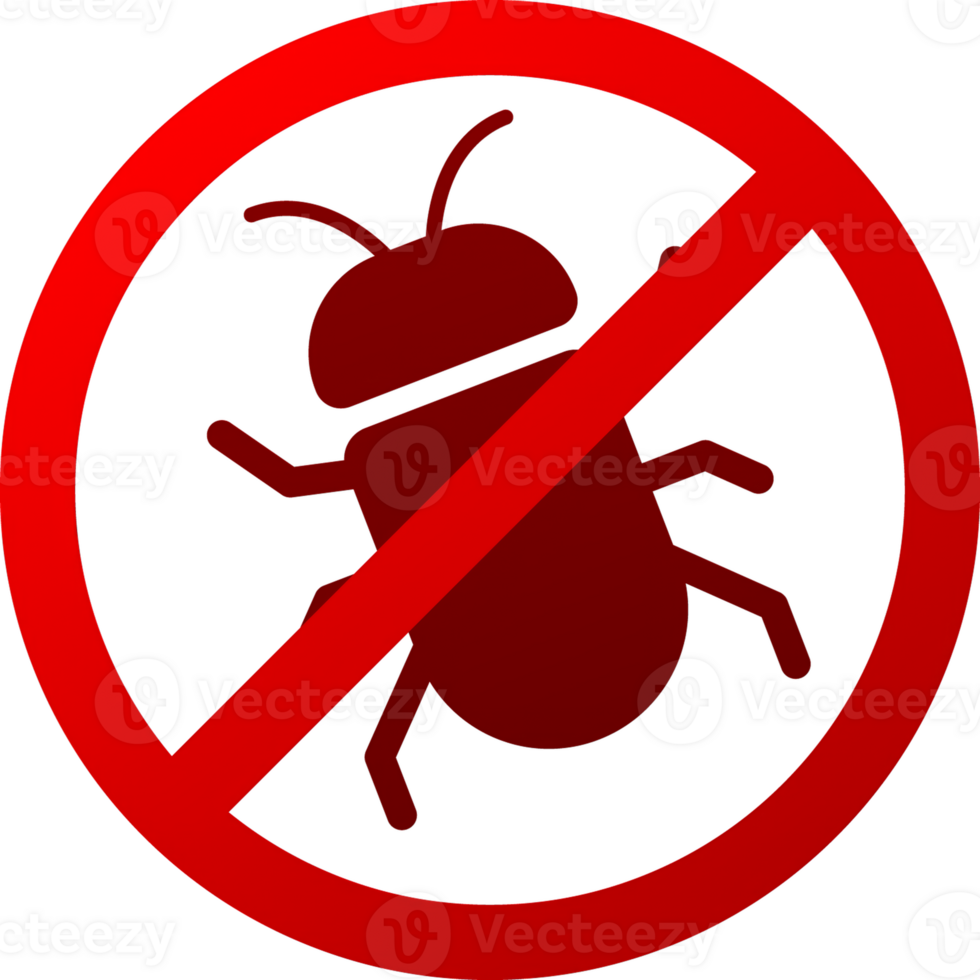 No parasites sign in cartoon style. Cartoon illustration. background png